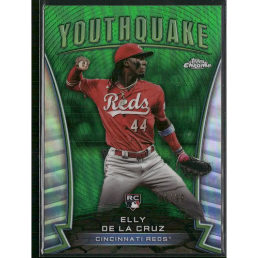 2024 Topps Chrome #YQ-1 Elly De La Cruz Youthquake Green Refractors #/99