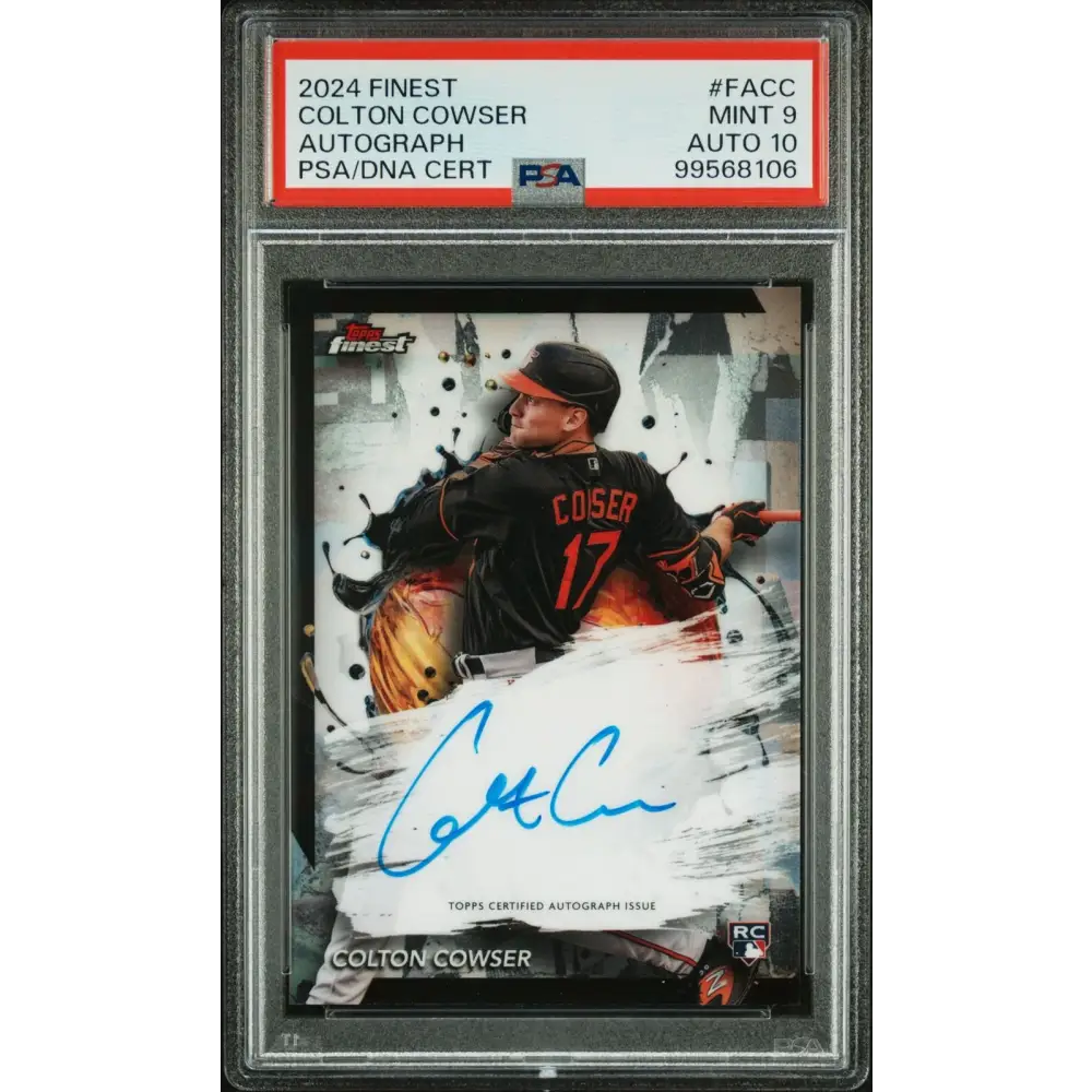 2024 Topps Finest Finest Autographs #FACC Colton Cowser PSA 9