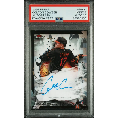 2024 Topps Finest Finest Autographs #FACC Colton Cowser PSA 9