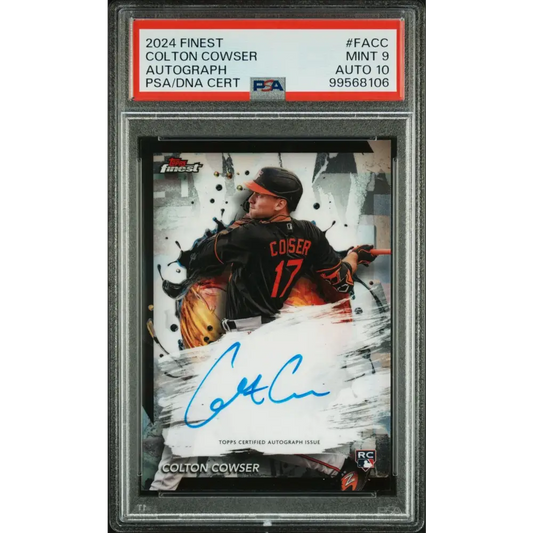 2024 Topps Finest Finest Autographs #FACC Colton Cowser PSA 9