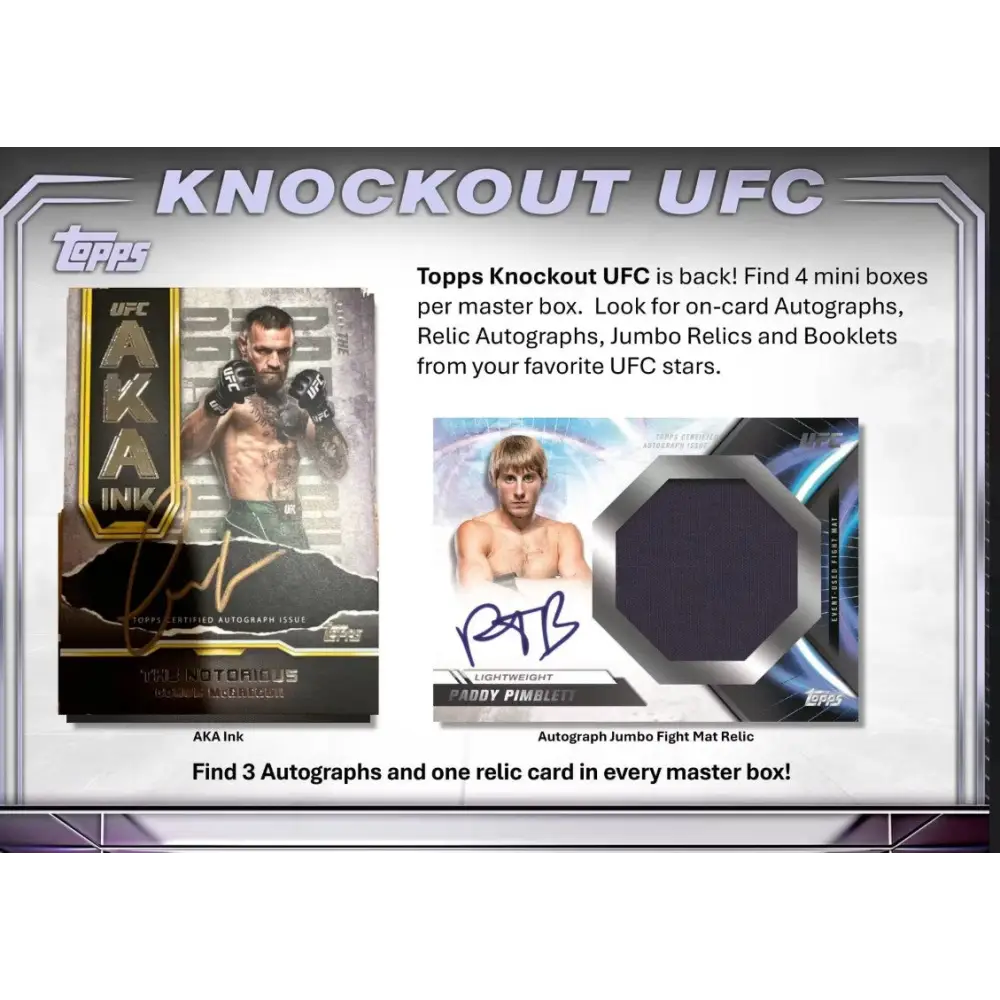 2024 Topps Knockout UFC Hobby Box