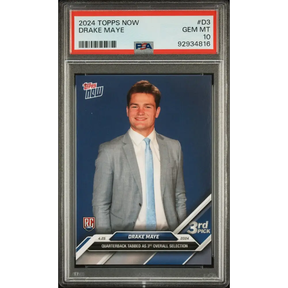 2024 Topps Now #D3 Drake Maye PSA 10