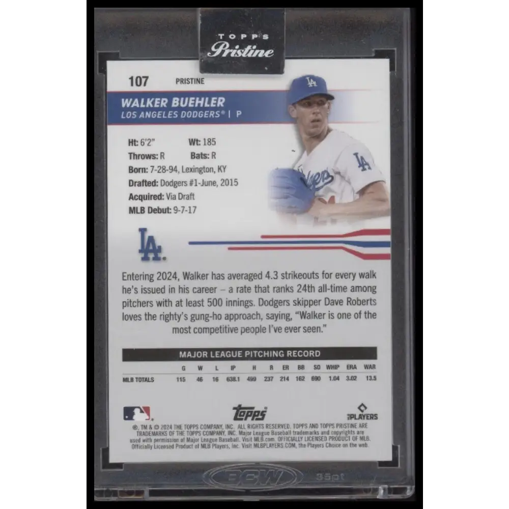 2024 Topps Pristine #107 Walker Buehler