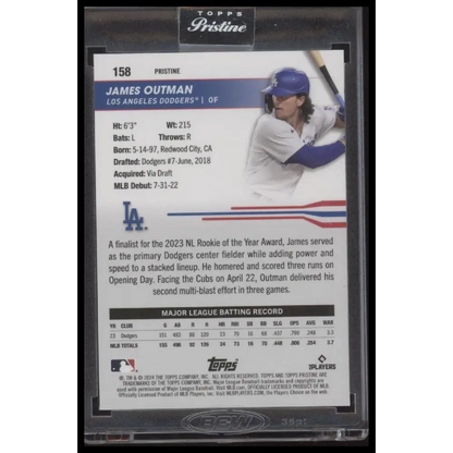 2024 Topps Pristine #158 James Outman Pristine Blue Refractors #/75