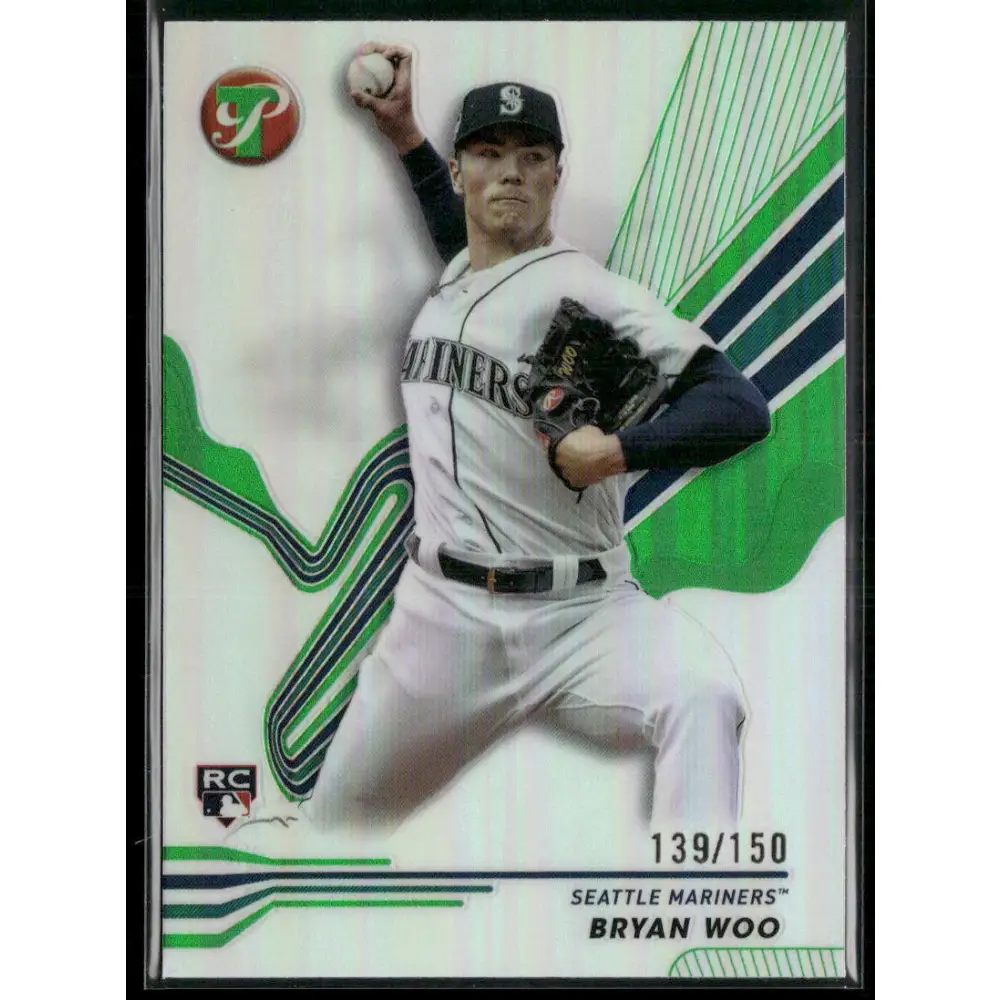 2024 Topps Pristine #204 Bryan Woo Green Refractors #/150