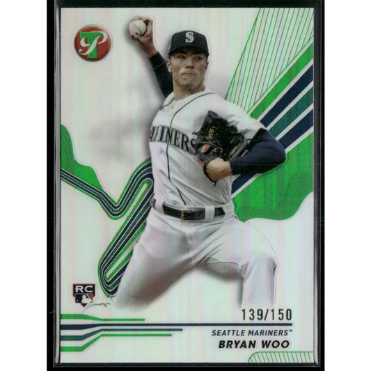 2024 Topps Pristine #204 Bryan Woo Green Refractors #/150
