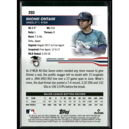 2024 Topps Pristine #293 Shohei Ohtani
