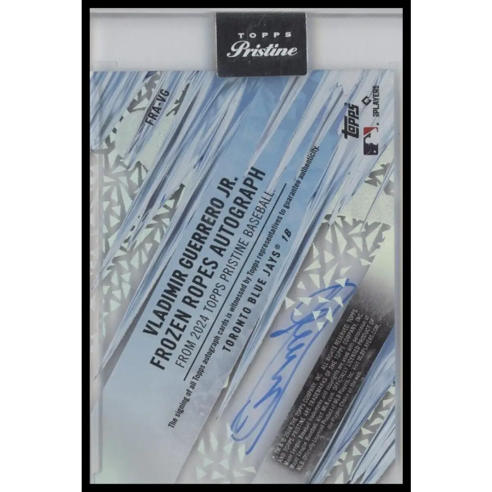 2024 Topps Pristine #FRA-VG Vladimir Guerrero Jr. Frozen Ropes Autographs