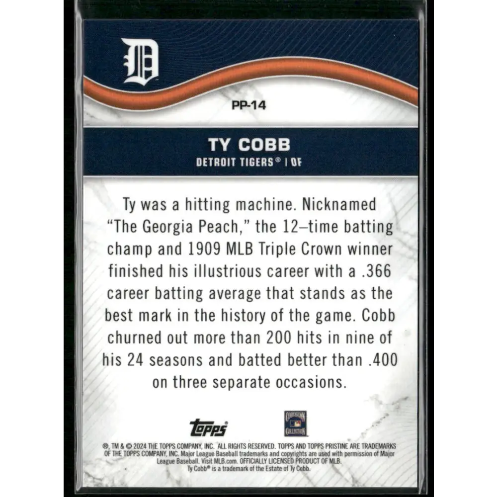 2024 Topps Pristine #PP-14 Ty Cobb Pristine Production