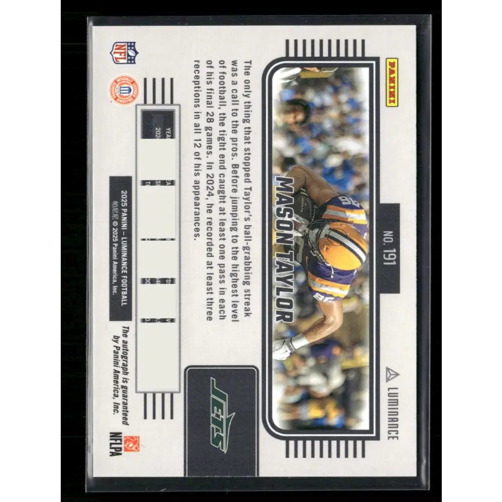 2025 Panini Luminance Mason Taylor Rookie Silver Foil Auto 642/700 - Autograph - Trading Card