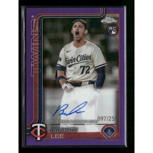 2025 Topps Chrome Brooks Lee True Purple Auto /250 - Trading Card