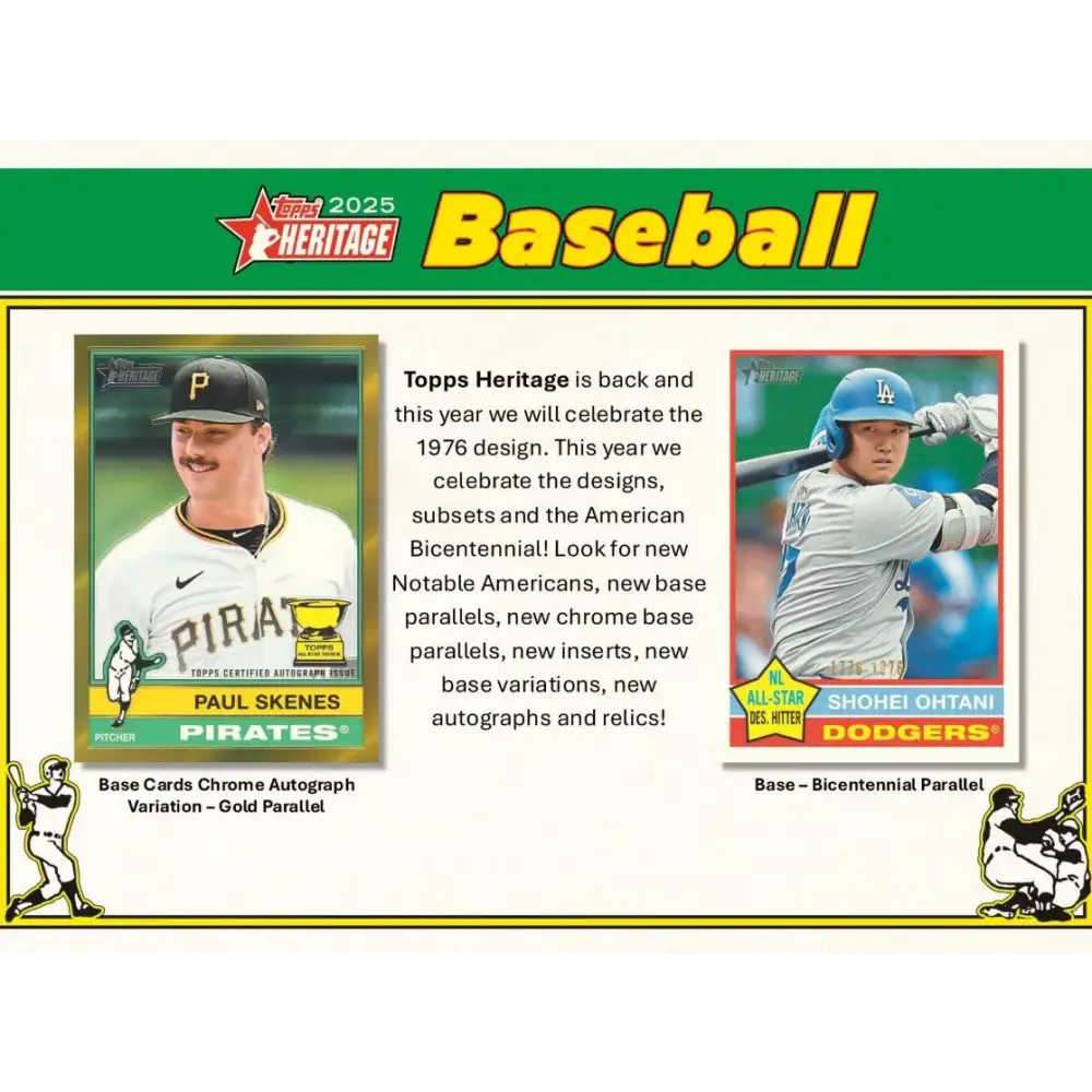 2025 Topps Heritage Baseball 8-Pack Blaster Box