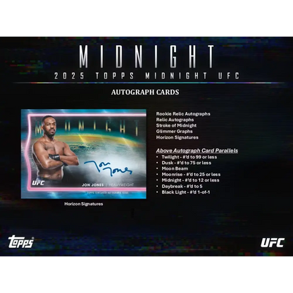 2025 Topps Midnight UFC Hobby Box