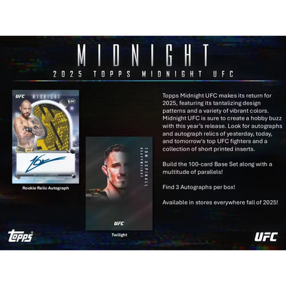 2025 Topps Midnight UFC Hobby Box