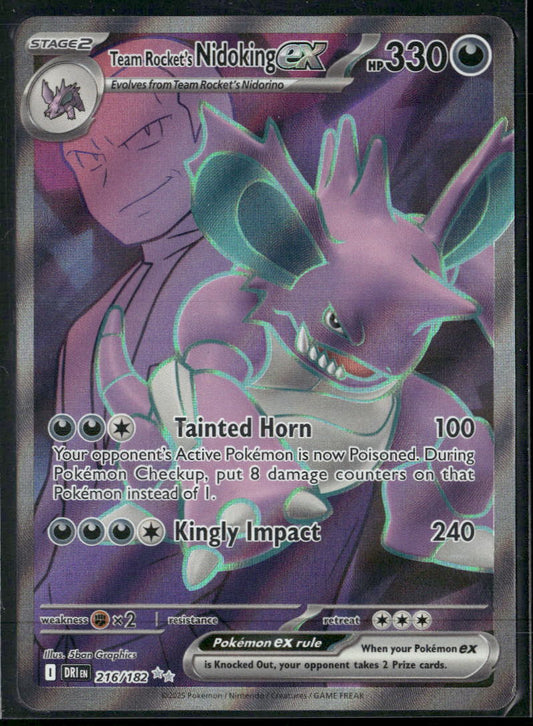 Team Rocket's Nidoking ex SV10: Destined Rivals #216/182