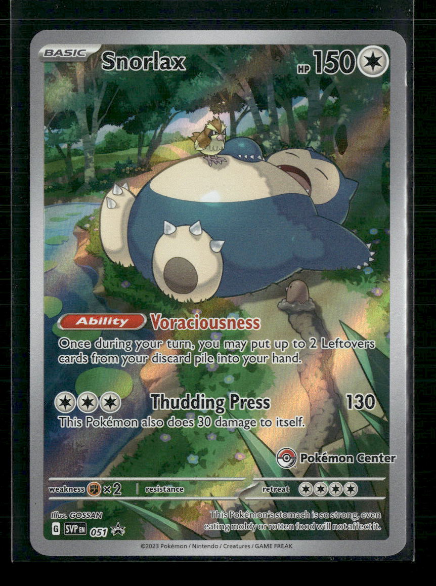 Snorlax SV: Scarlet & Violet Promo Cards #051 - Pokemon Center