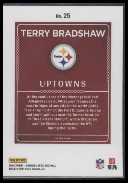 Terry Bradshaw 2024 Donruss Optic #25 Uptowns