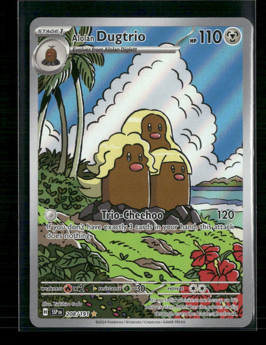 Alolan Dugtrio SV08: Surging Sparks #208/191