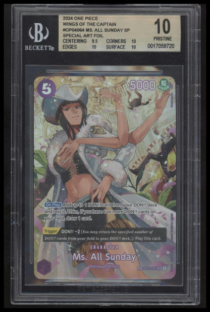 Ms. All Sunday FOIL SP 2024 One Piece Wings of the Captain #OP04064 BGS 10.0