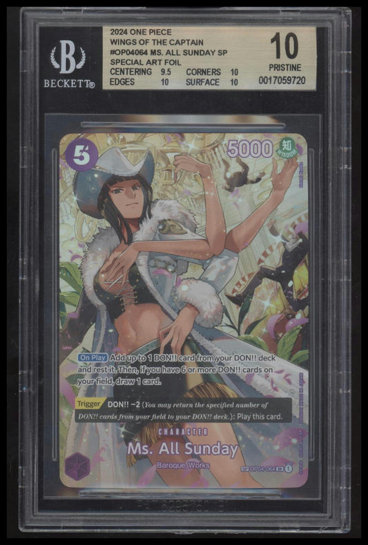 Ms. All Sunday FOIL SP 2024 One Piece Wings of the Captain #OP04064 BGS 10.0