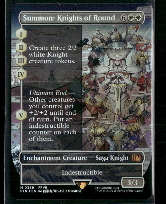 Summon: Knights of Round (Borderless) FINAL FANTASY #359 Foil