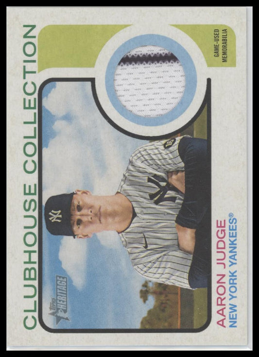 Aaron Judge 2022 Topps Heritage #CC-AJ Clubhouse Collection Relics