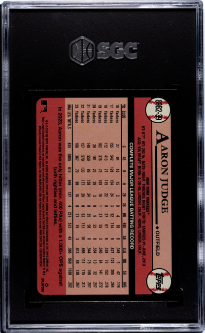 Aaron Judge 2024 Topps #89B2-39 '89 Mega Box SGC 10