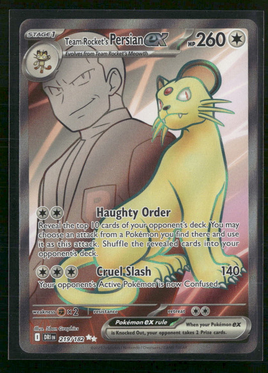 Team Rocket's Persian ex SV10: Destined Rivals #219/182
