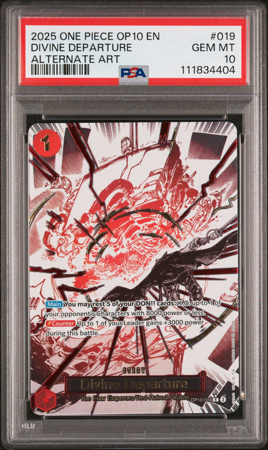Divine Departure 2025 One Piece Op10-Royal Blood #019 Alternate Art PSA 10