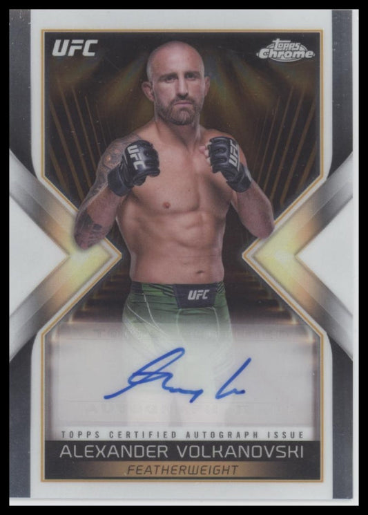 Alexander Volkanovski 2024 Topps Chrome UFC #MEA-AVO Main Event Autographs