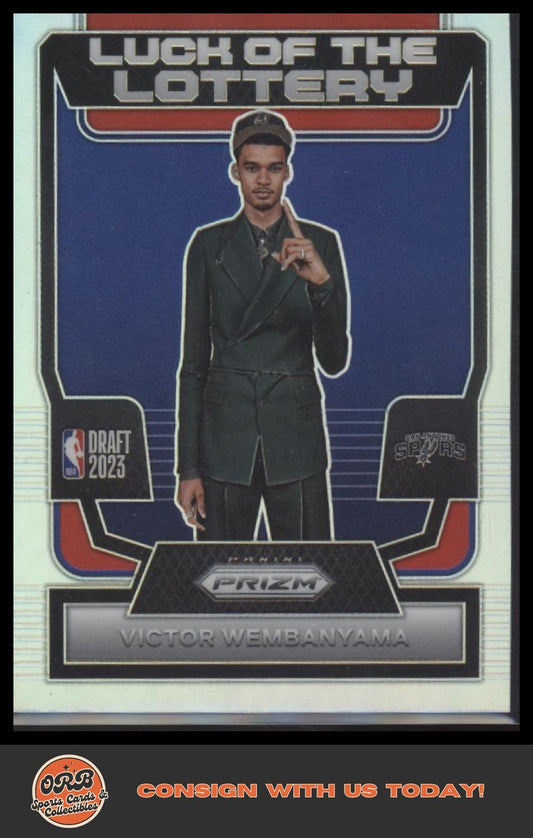 Victor Wembanyama 2023-24 Panini Prizm #7 Luck of the Lottery Prizms Silver