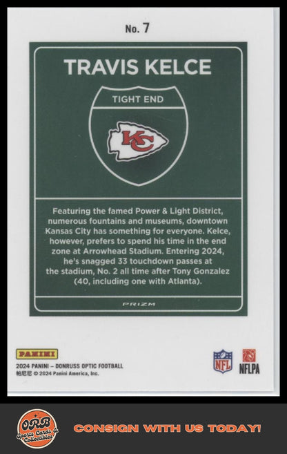 Travis Kelce 2024 Donruss #7 Downtown!