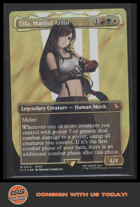 Tifa, Martial Artist (Borderless) (Surge Foil) Commander: FINAL FANTASY #214