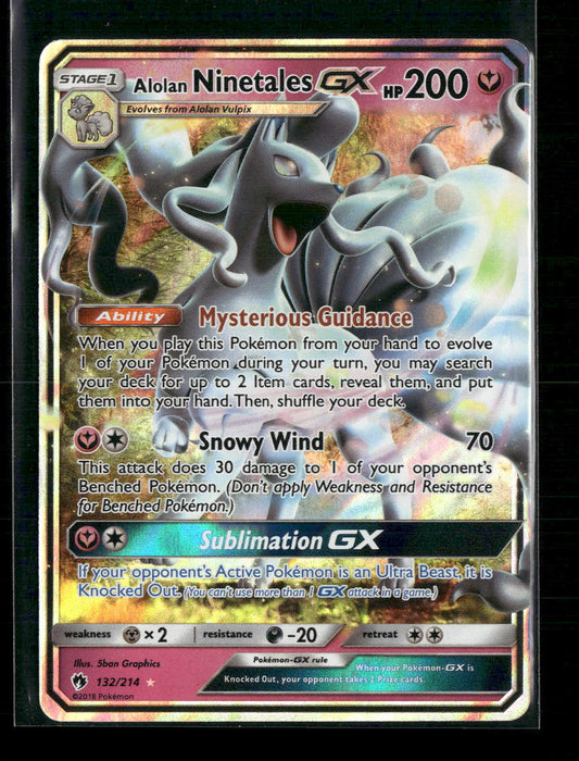 Alolan Ninetales GX SM - Lost Thunder #132/214