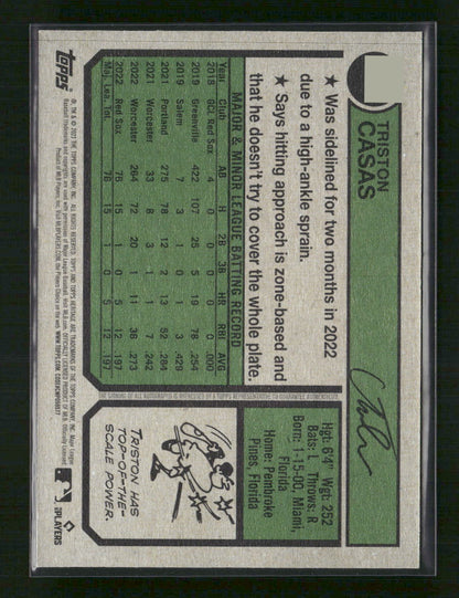 Triston Casas 2023 Topps Heritage #ROA-TC Real One Autographs