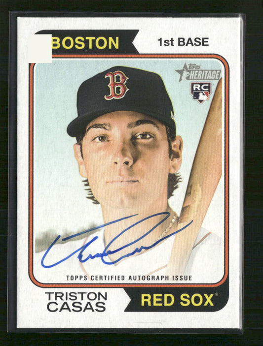 Triston Casas 2023 Topps Heritage #ROA-TC Real One Autographs