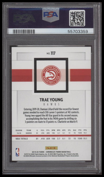 Trae Young 2019 Panini Chronicles #117 PSA 10