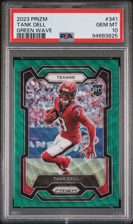 Tank Dell 2023 Panini Prizm #341 Green Wave PSA 10