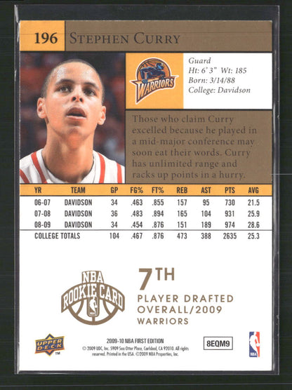 Stephen Curry 2009-10 Upper Deck #234