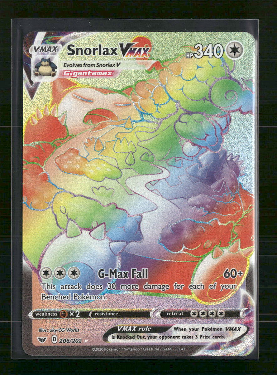 Snorlax VMAX (Secret) SWSH01: Sword & Shield Base Set #206/202
