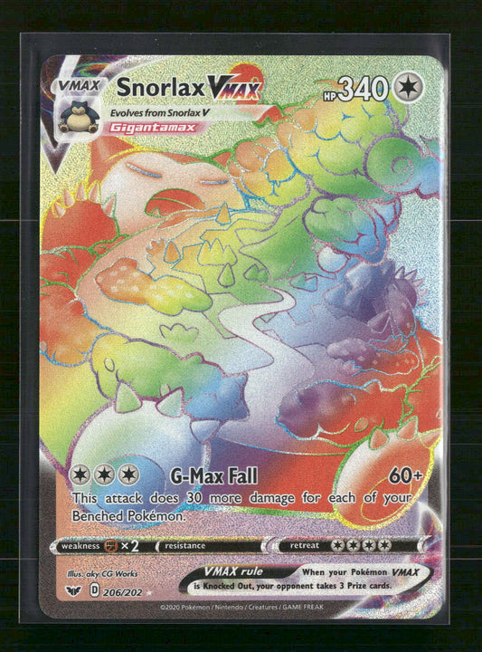 Snorlax VMAX (Secret) SWSH01: Sword & Shield Base Set #206/202
