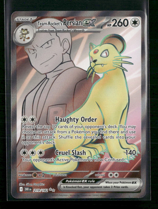 Team Rocket's Persian ex SV10: Destined Rivals #219/182