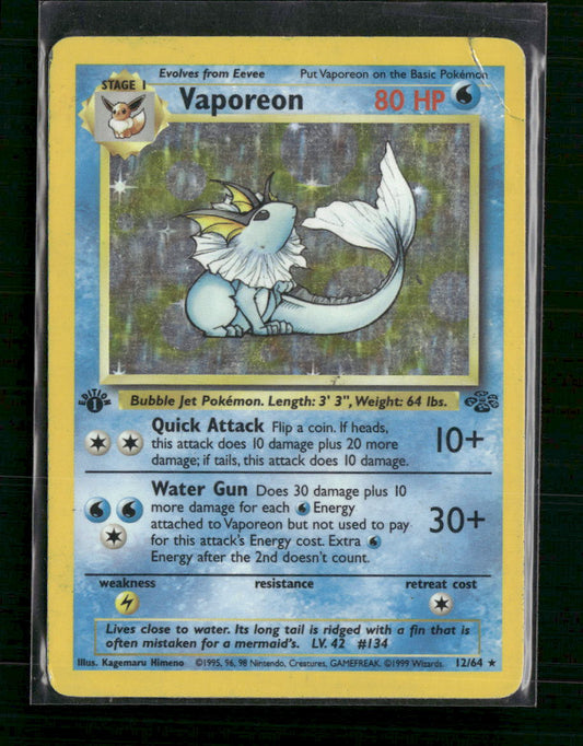 Vaporeon (12) Jungle #12/64 - 1st Edition