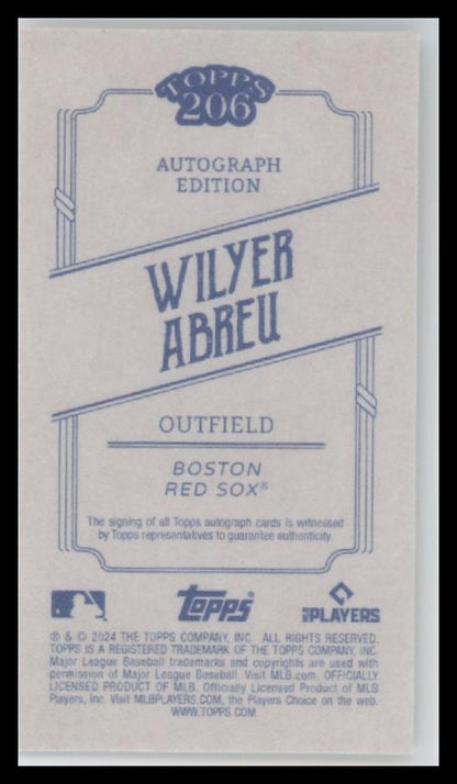 Wilyer Abreu 2024 Topps 206 #NNO Auto