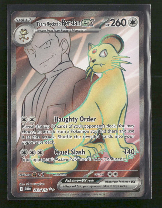 Team Rocket's Persian ex SV10: Destined Rivals #219/182