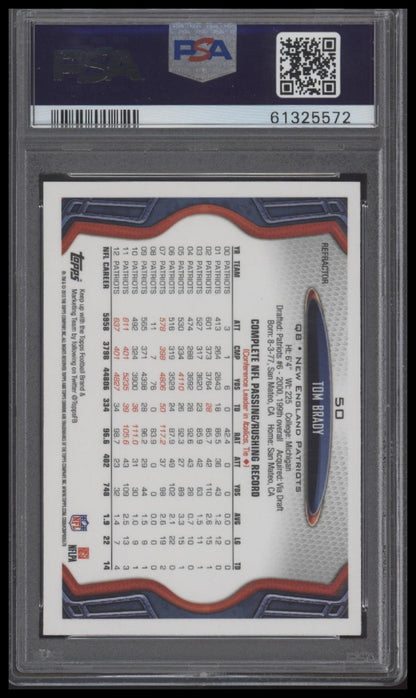 Tom Brady 2013 Topps Chrome #50 X-Fractor PSA 9