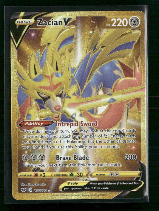 Zacian V (Secret) SWSH01: Sword & Shield Base Set #211/202