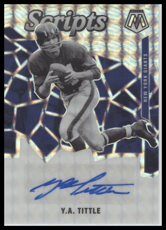 Y.A. Tittle 2020 Panini Mosaic #S24 Scripts