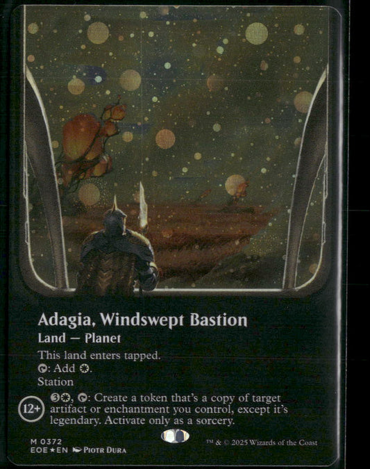 Adagia, Windswept Bastion (Borderless) (Galaxy Foil) Edge of Eternities #372