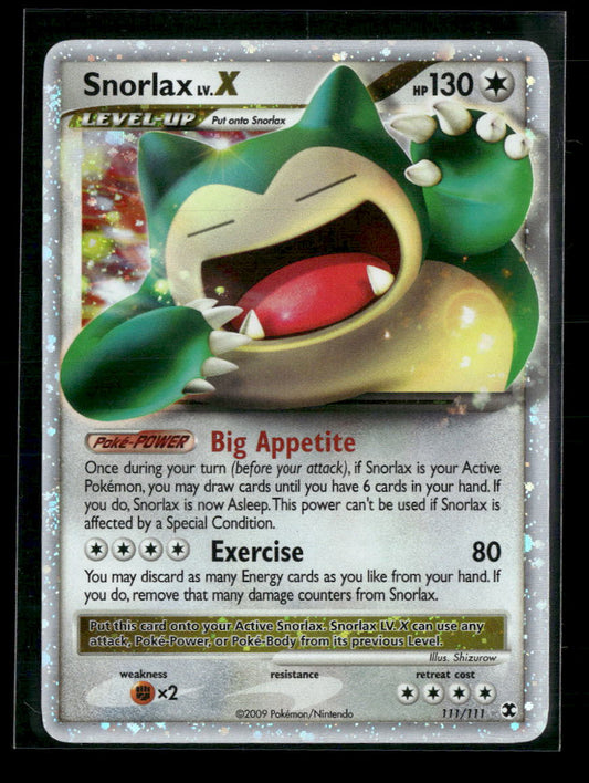 Snorlax Lv.X Rising Rivals #111/111